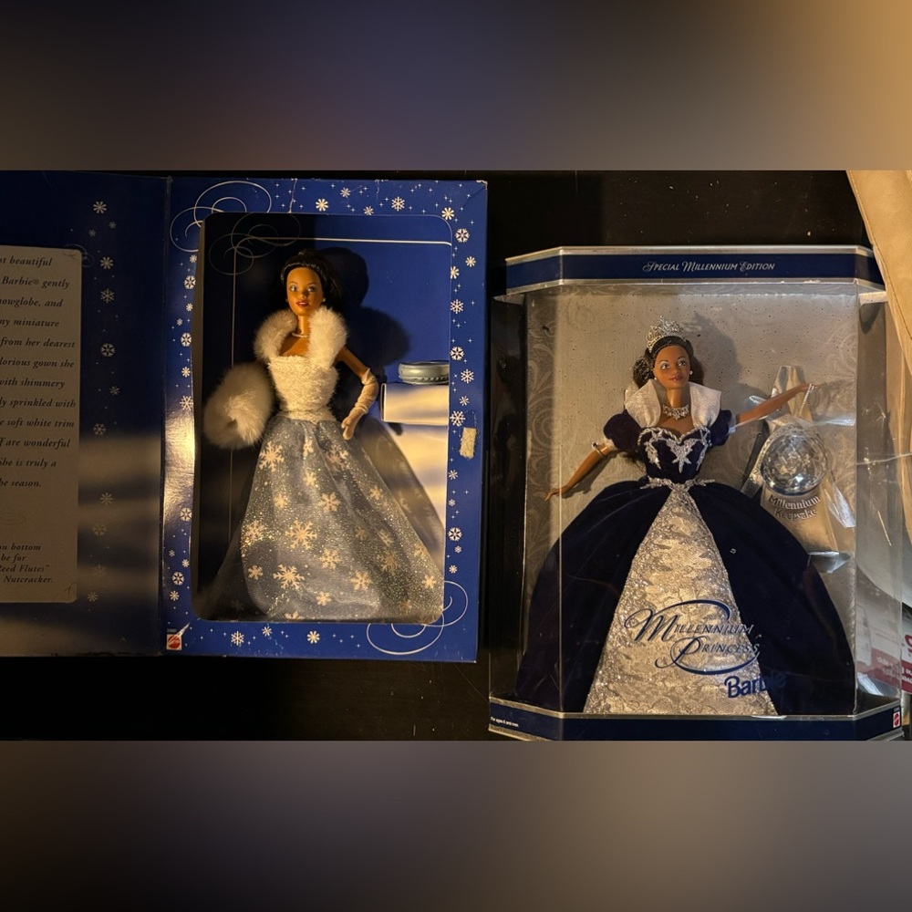 Barbie Millennium Princess Doll & And African American Snow Senation Barbie Doll